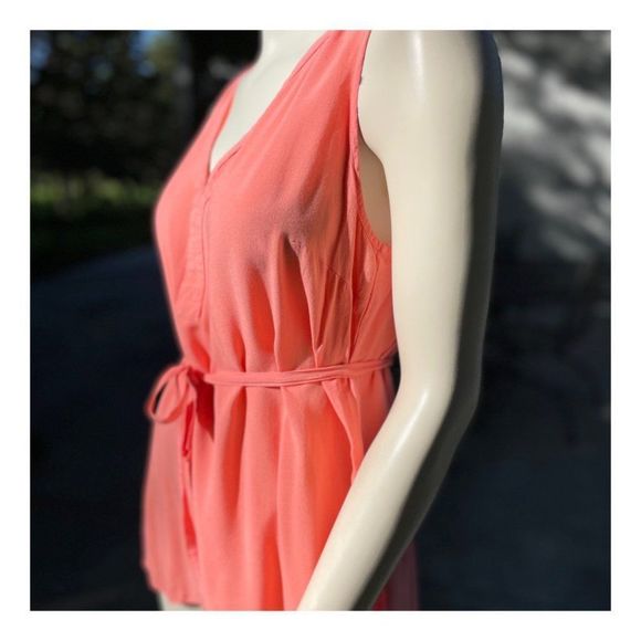 Thyme Maternity Tunic Tank Top V Neck Tie Waist Sz S - Picture 6 of 15